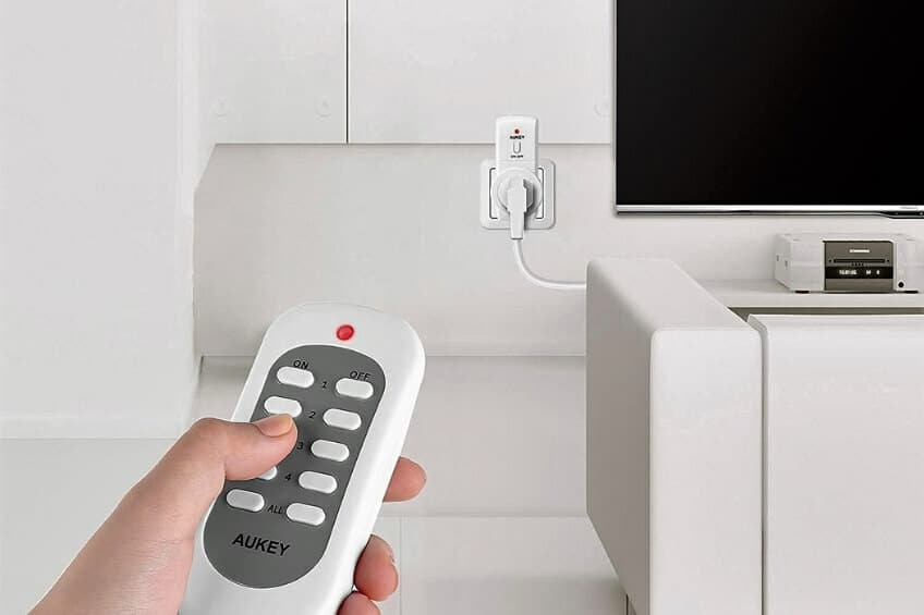 Blanco（Enchufe alemán） Enchufes Inalámbricos Inteligentes con Control Remoto para Electrodomésticos 